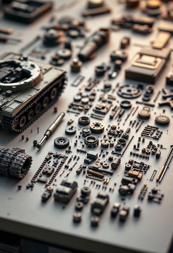 essential rc tank parts
